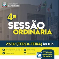 4ª SESSÃO ORDINÁRIA