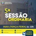 5ª SESSÃO ORDINÁRIA 