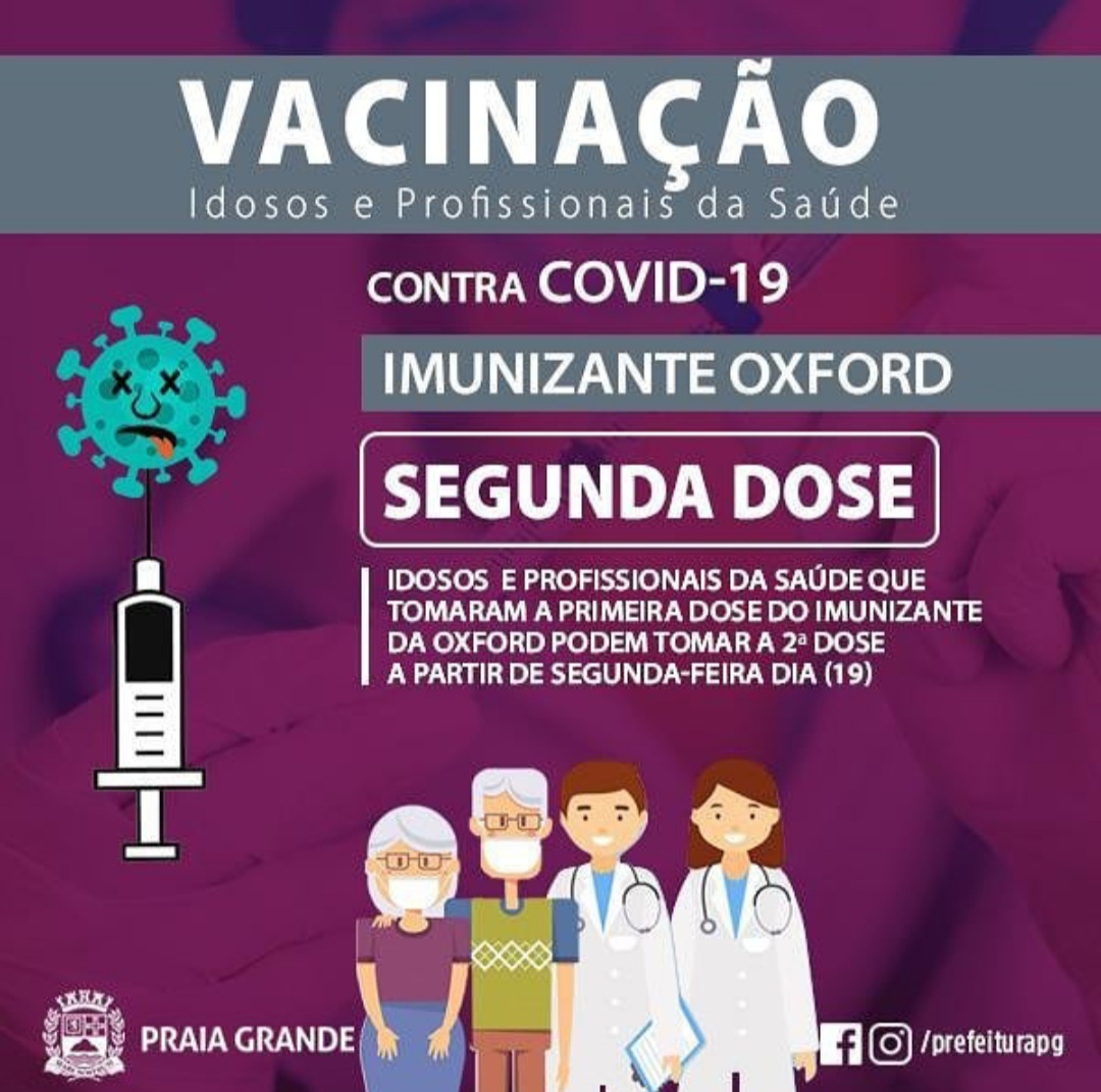 Idosos e profissionais da saúde já podem tomar a segunda dose da vacina contra o COVID-19.